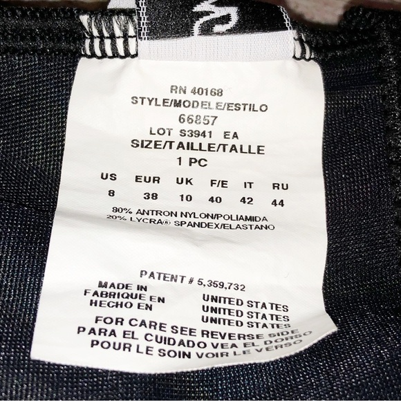 Miraclesuit Black and Purple/Pink Orchid Floral Double Strap Tankini Top Size 8 - Picture 3 of 10